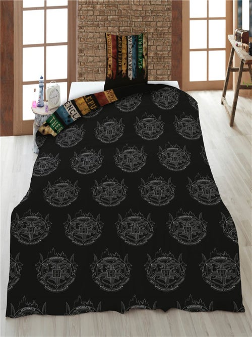Harry Potter, Parure de Lit Enfant Imprimée Réversible, POUDLARD NIGHT - Kiabi