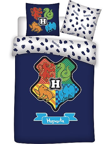 Harry potter poudlard housse de couette 140x200 cm + taie 65x65 coton