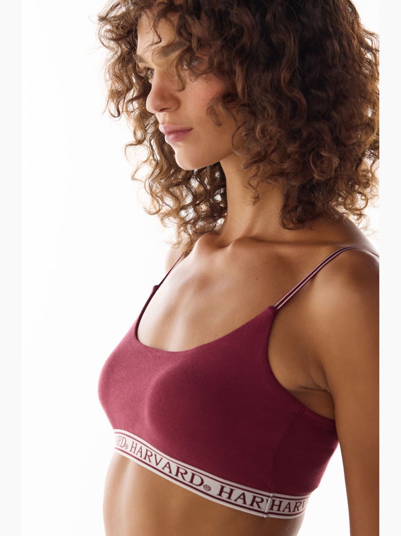 Harvard bralette avec coussinets amovibles penti Rouge bordeaux - Kiabi
