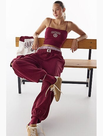 Harvard pantalon de jogging avec détails de couture et bas resserrés penti