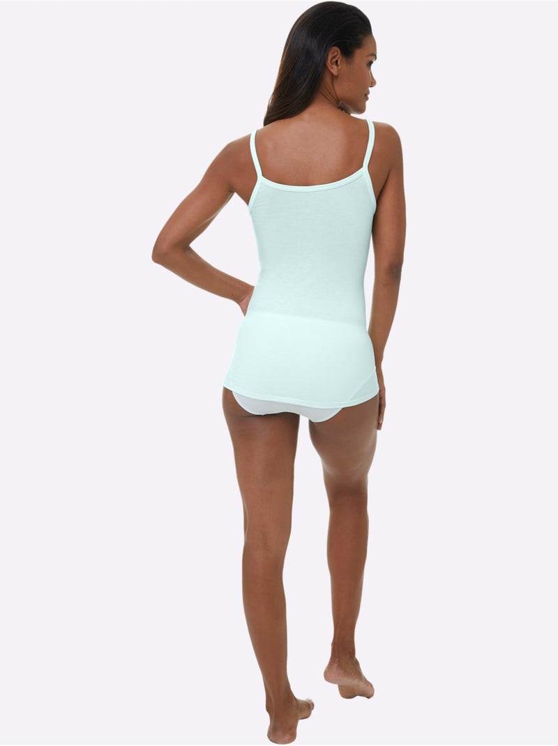 Haut à bretelles jersey fin - taille standard - witt Menthe - Kiabi