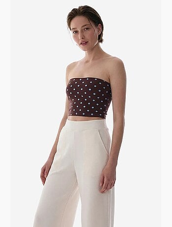 Haut bandeau à pois penti