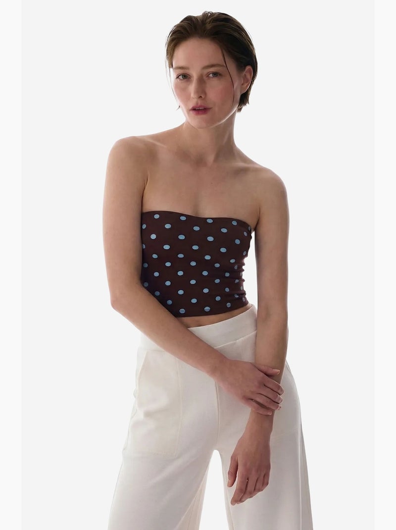Haut bandeau à pois penti Multicolore - Kiabi