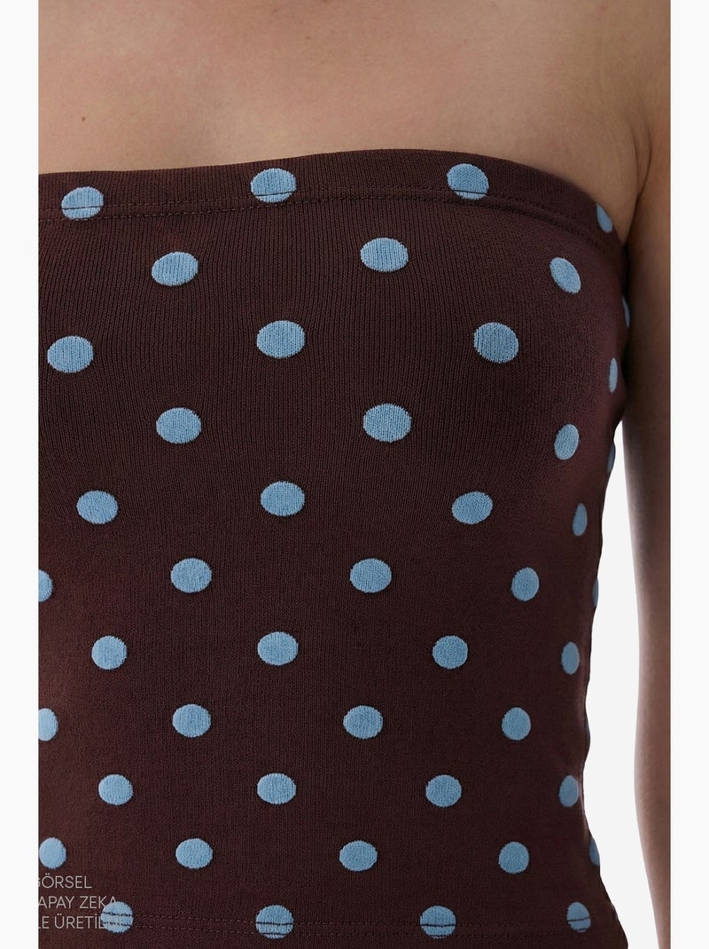Haut bandeau à pois penti Multicolore - Kiabi
