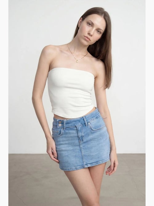 Haut bandeau court sans bretelles femme dilvin - Kiabi Haut bandeau court sans bretelles femme dilvin - Kiabi