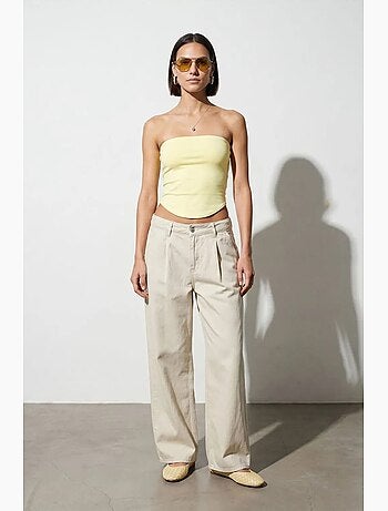 Haut bandeau court sans bretelles femme dilvin