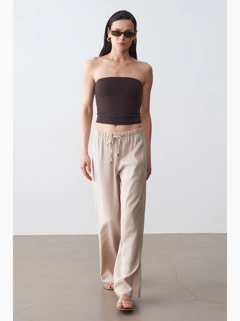 Haut bandeau court sans bretelles femme dilvin Marron foncé - Kiabi