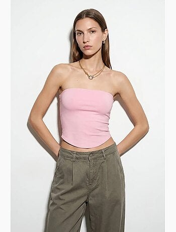 Haut bandeau court sans bretelles femme dilvin