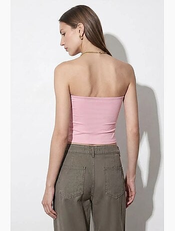 Haut bandeau court sans bretelles femme dilvin