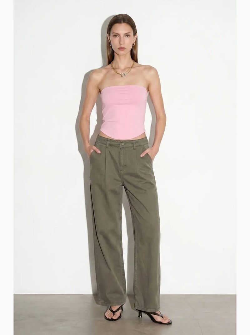 Haut bandeau court sans bretelles femme dilvin Rose pâle - Kiabi