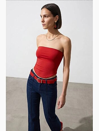 Haut bandeau court sans bretelles femme dilvin