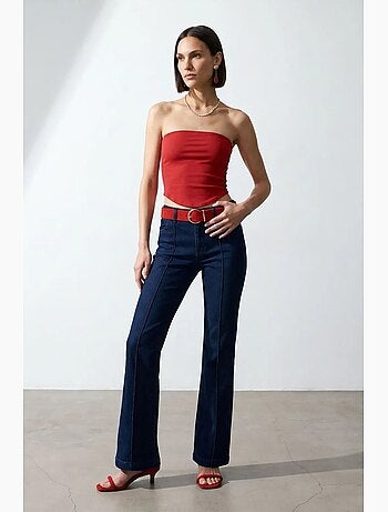 Haut bandeau court sans bretelles femme dilvin