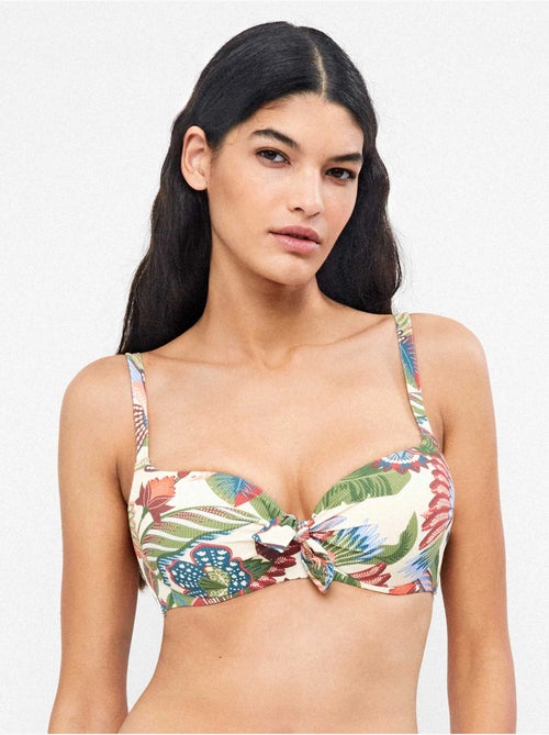 Haut bikini grande capacité imprimé tropical - Kiabi Haut bikini grande capacité imprimé tropical - Kiabi