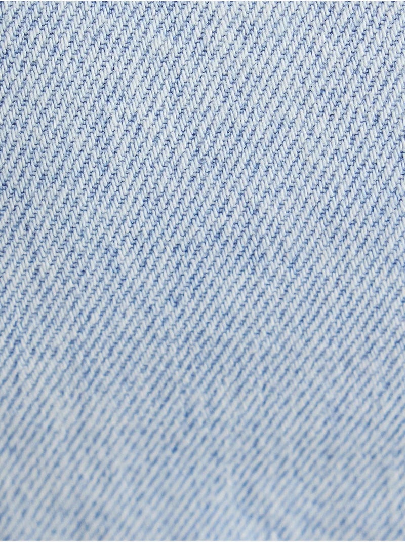 Haut caraco en jean à col carré hiccup Bleu - Kiabi