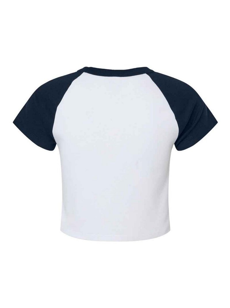 Haut court baby - bella + canvas Blanc Bleu - Kiabi