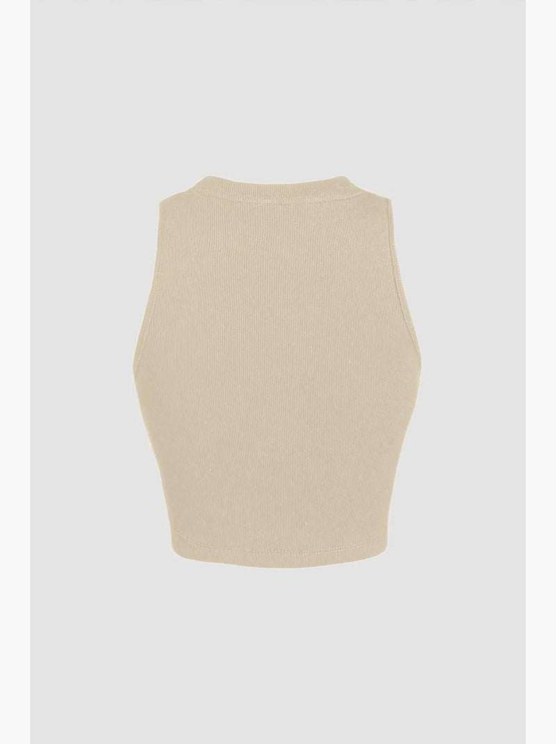 Haut court basique hiccup Beige naturel - Kiabi