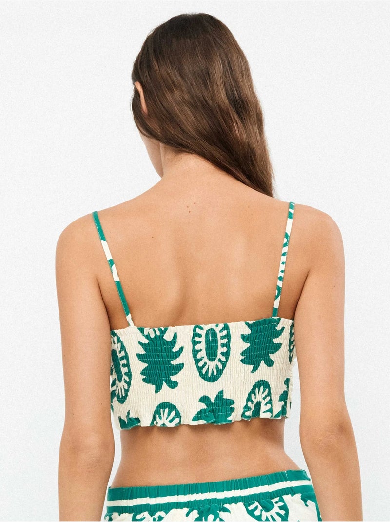 Haut court imprimé ananas Multicolore - Kiabi