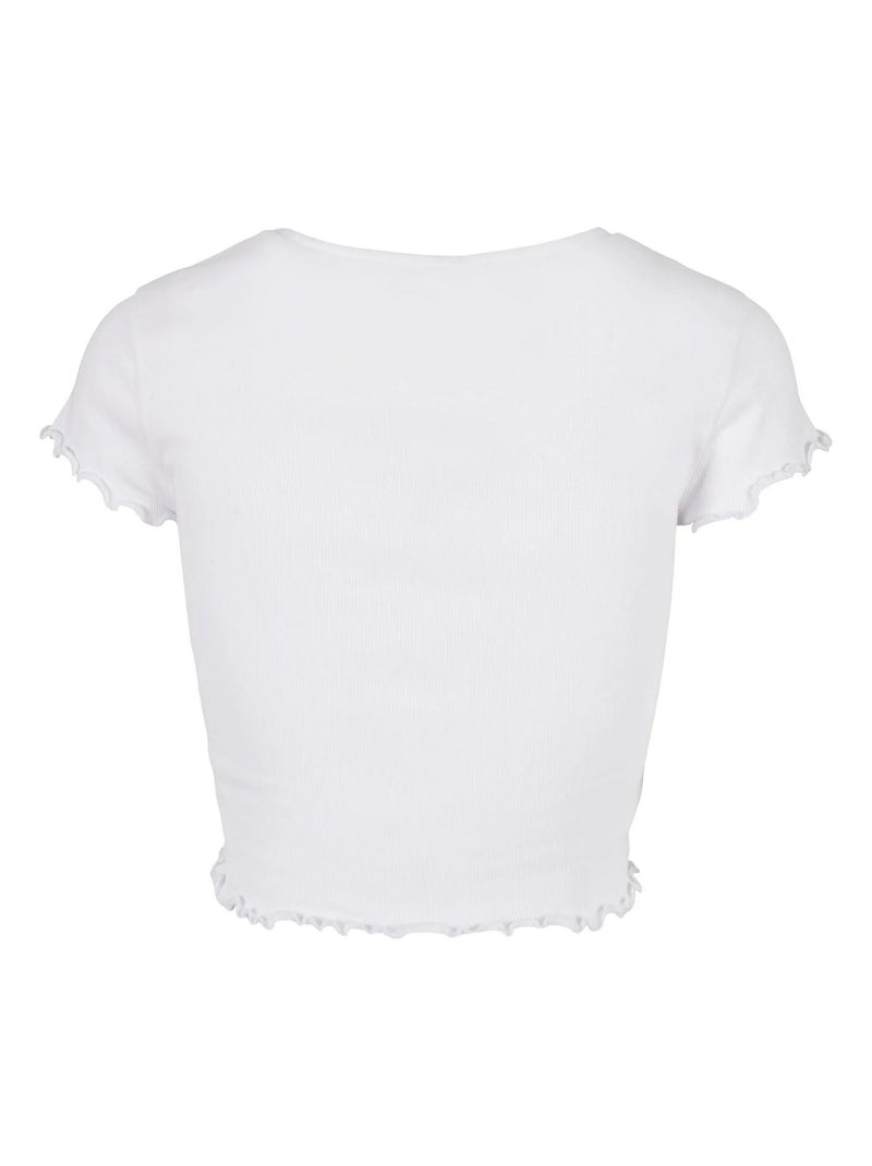 Haut court motif/style côtelé - urban classics Blanc - Kiabi