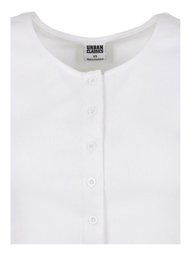 Haut court motif/style côtelé - urban classics Blanc - Kiabi