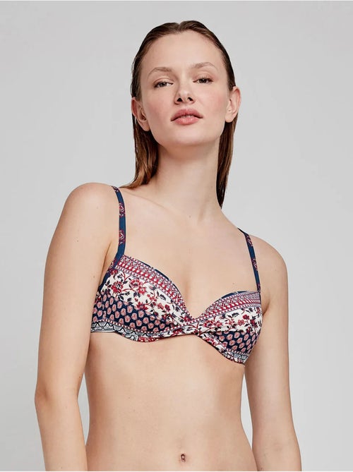Haut de bikini à armature imprimé ethnique - Kiabi