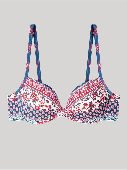 Haut de bikini à armature imprimé ethnique - Kiabi