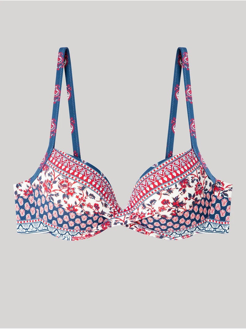 Haut de bikini à armature imprimé ethnique Multicolore - Kiabi