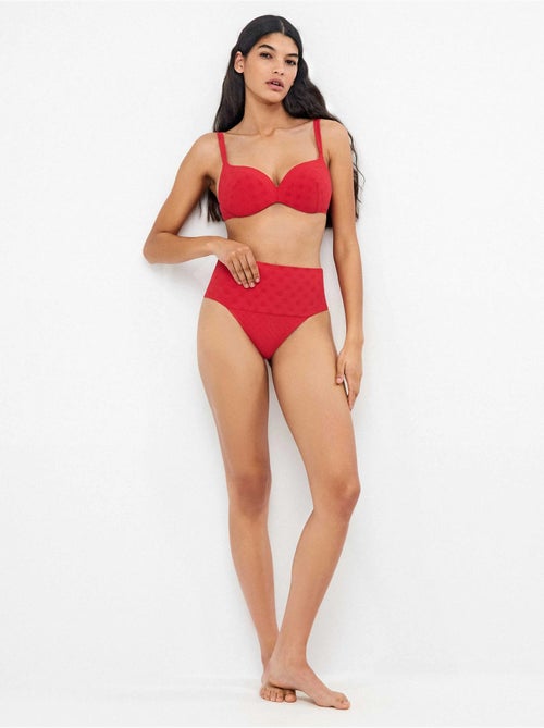 Haut de bikini à armatures intégrées jacquard à pois - Kiabi Haut de bikini à armatures intégrées jacquard à pois - Kiabi