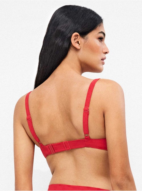 Haut de bikini à armatures intégrées jacquard à pois - Kiabi Haut de bikini à armatures intégrées jacquard à pois - Kiabi