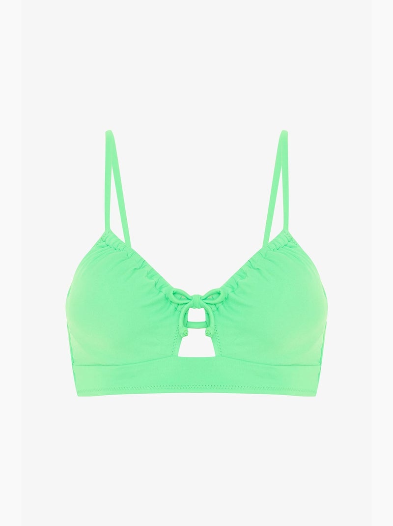 Haut de bikini à bretelles fixes et armatures penti Vert menthe - Kiabi