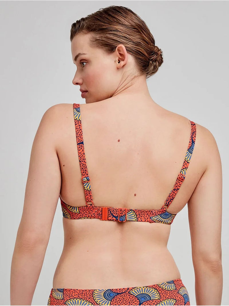 Haut de bikini à capacité avec imprimé tribal Multicolore - Kiabi