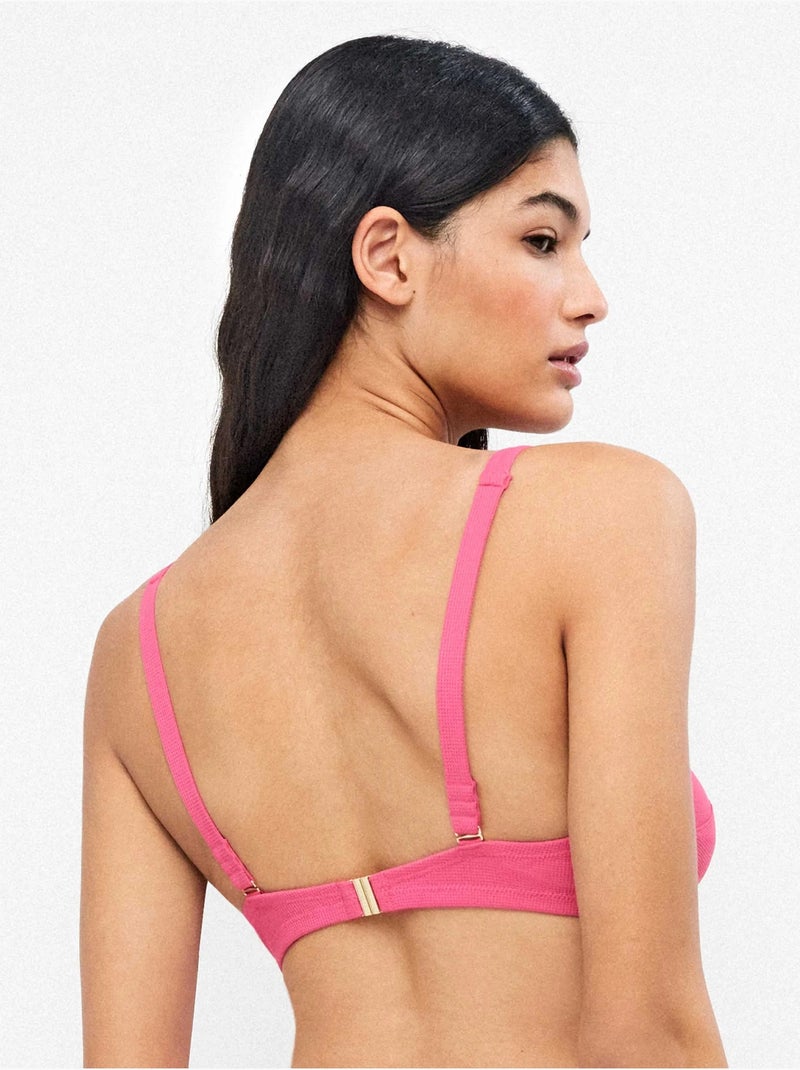 Haut de bikini à capacité bonnets c, d et e Rose - Kiabi