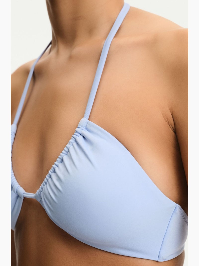 Haut de bikini à encolure v inversée penti Bleu ciel - Kiabi