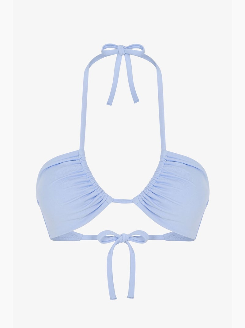 Haut de bikini à encolure v inversée penti Bleu ciel - Kiabi