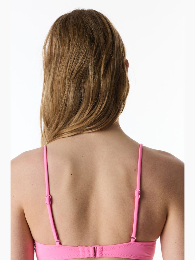 Haut de bikini à ouverture frontale penti Rose fluo/Solinotes - Kiabi