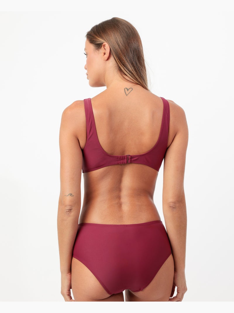 Haut de bikini ADMAS Cooper Curvy Line pour femme Bordeaux - Kiabi