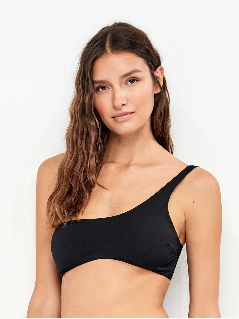 Haut de bikini asymétrique Noir - Kiabi