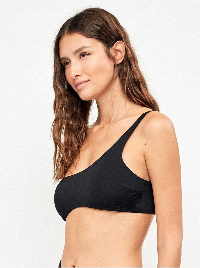 Haut de bikini asymétrique Noir - Kiabi