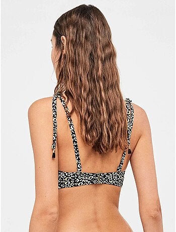 Haut de bikini bandeau à armature en silicone
