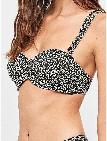 Haut de bikini bandeau à armature en silicone