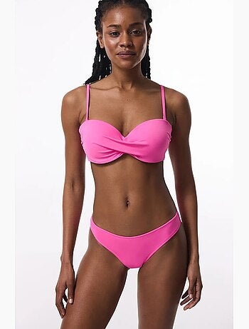 Haut de bikini bandeau à bonnets, sculptant, à armatures penti