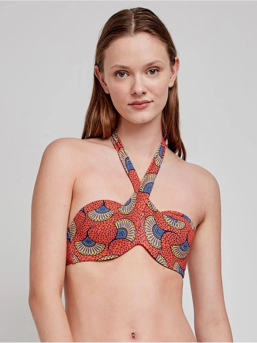 Haut de bikini bandeau à imprimé tribal - Kiabi