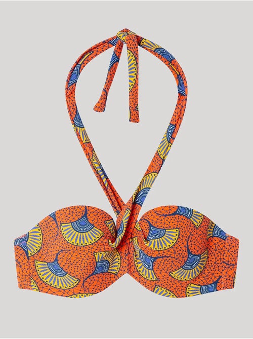 Haut de bikini bandeau à imprimé tribal - Kiabi