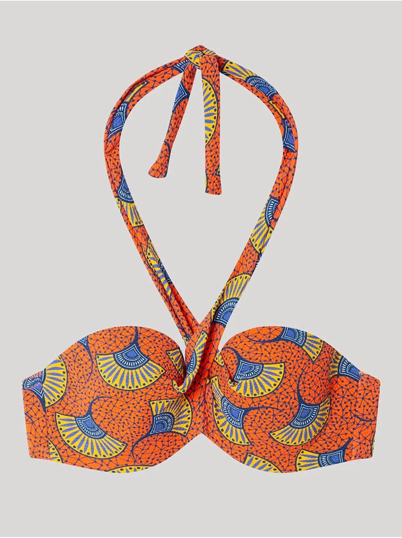 Haut de bikini bandeau à imprimé tribal Multicolore - Kiabi