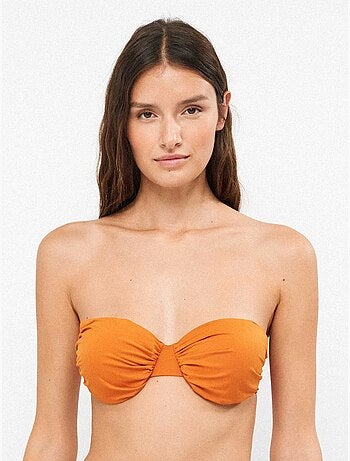 Haut de bikini bandeau avec bonnet amovible