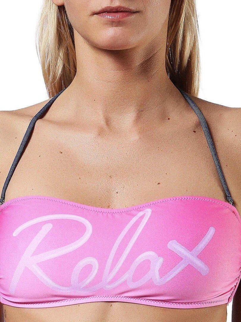 Haut de bikini bandeau bretelle amovible Doly Rose - Kiabi