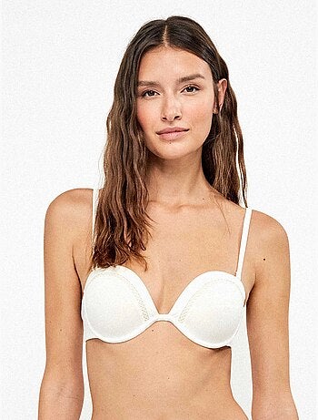 Haut de bikini bandeau décolleté plongeant