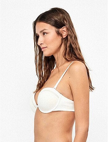 Haut de bikini bandeau décolleté plongeant