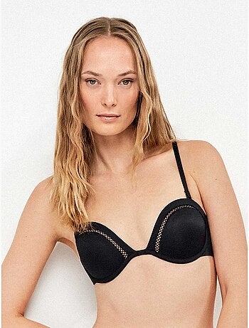 Haut de bikini bandeau décolleté plongeant