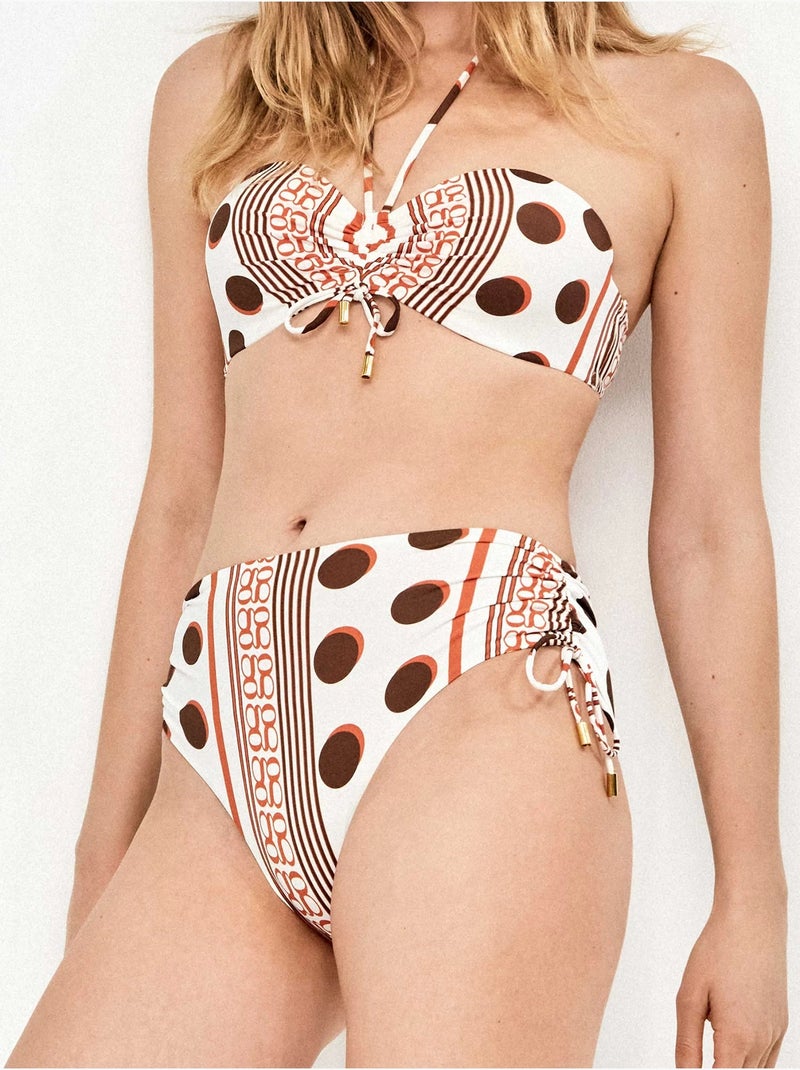 Haut de bikini bandeau imprimé monogramme Multicolore - Kiabi