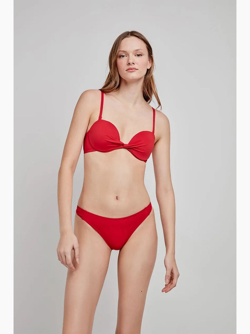 Haut de bikini bandeau mix and match Rouge - Kiabi